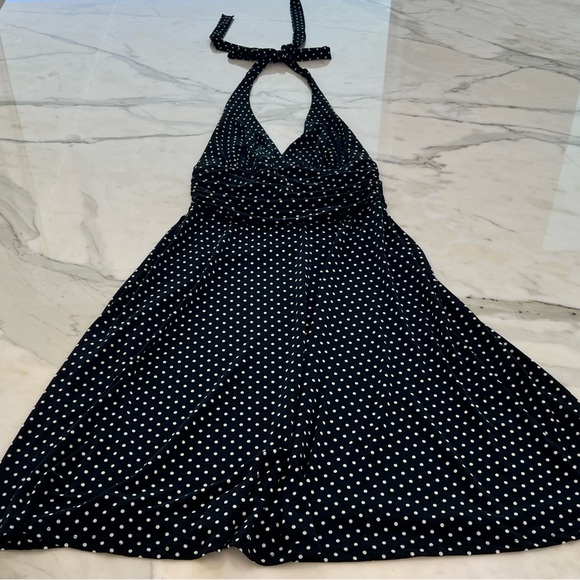 FOREVER 21 BLACK WHITE POLKA DOT HALTER DRESS SIZE SMALL - Picture 10 of 17